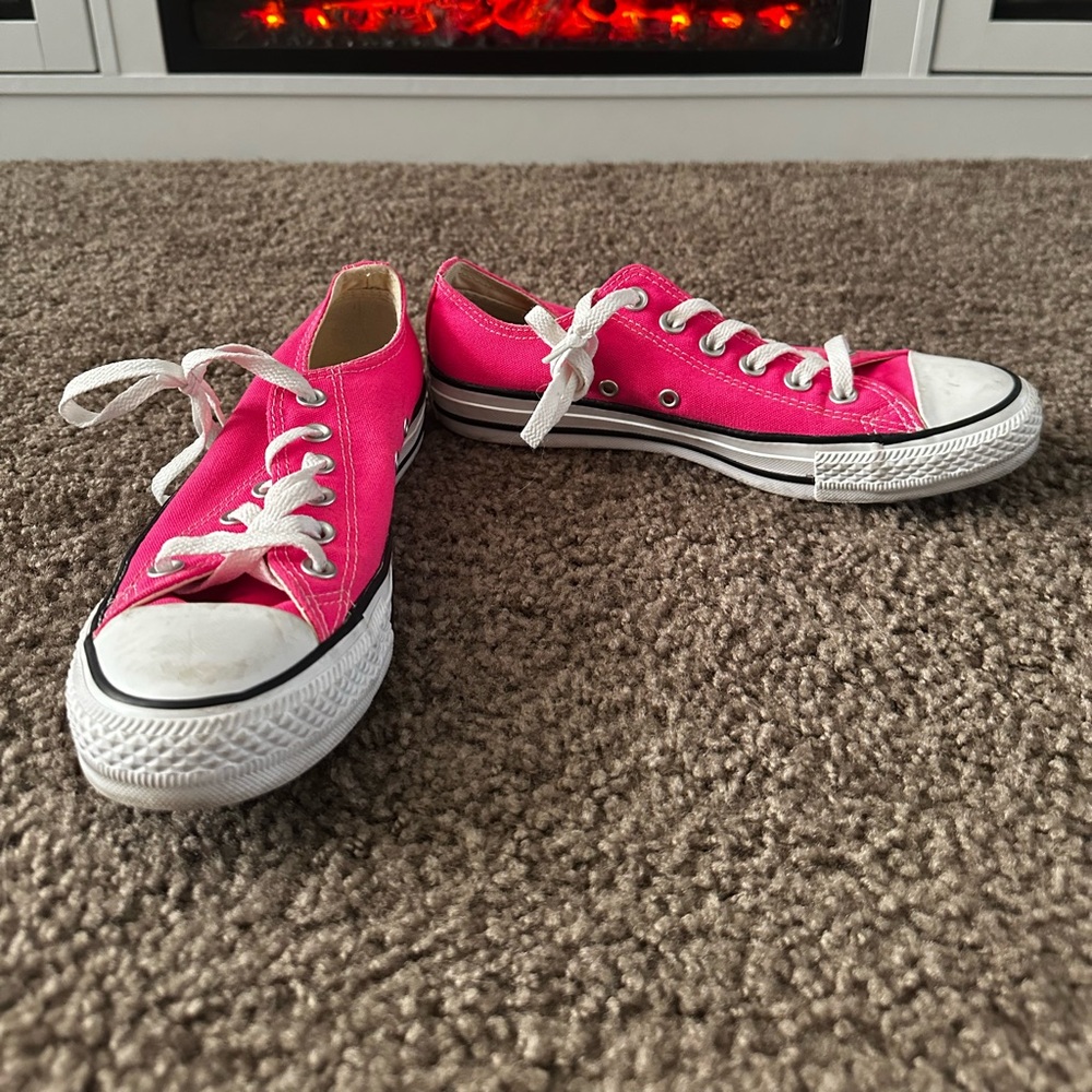 Converse Pink Canvas Sneakers